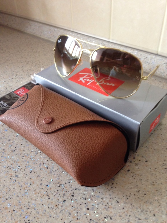 Ray Ban авиаторы Коричневый градиент