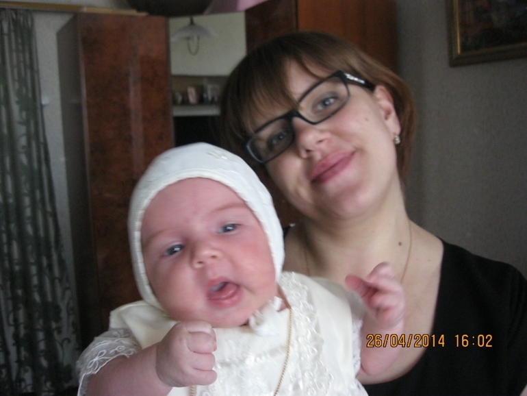 Покрестила свою конфетку!!!