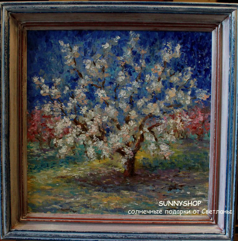 Яблоня в цвету (масло)