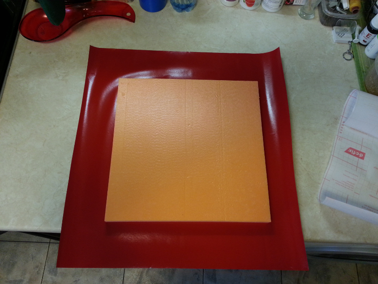 МК как сделать подложку из пенополистирола (пеноплэкса).