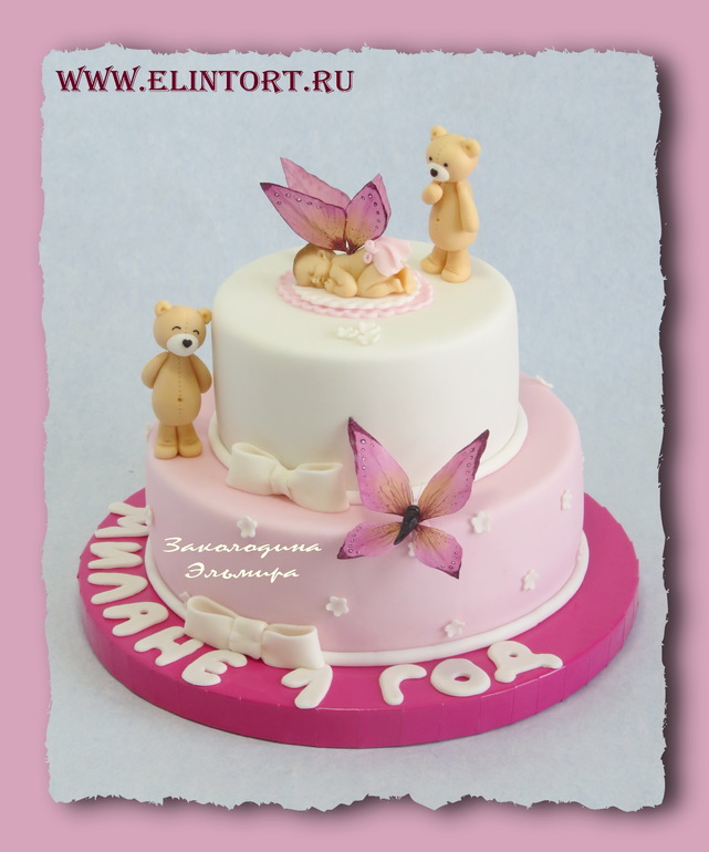 Торт на годик малышке.