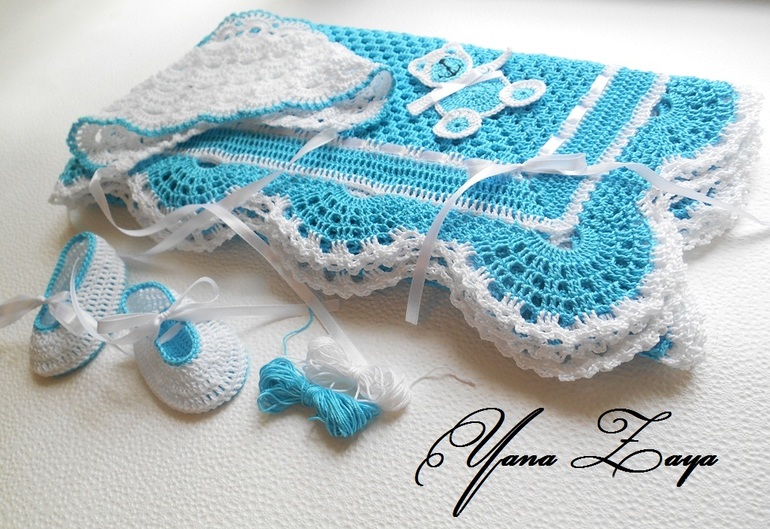 Бирюзовый комплект для новорожденного!