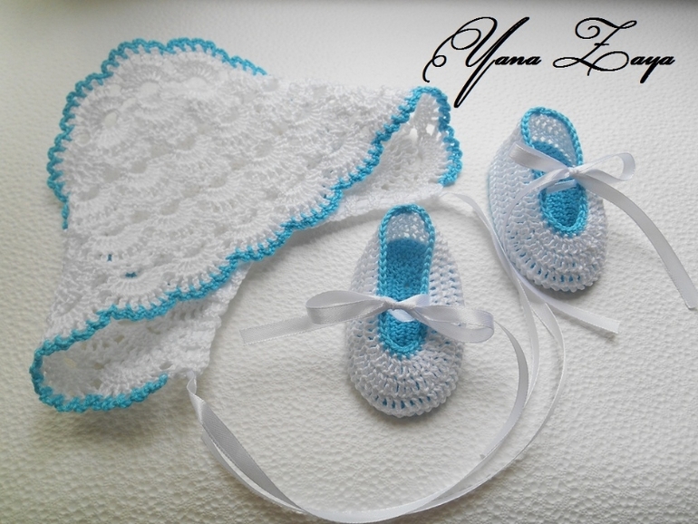 Бирюзовый комплект для новорожденного!