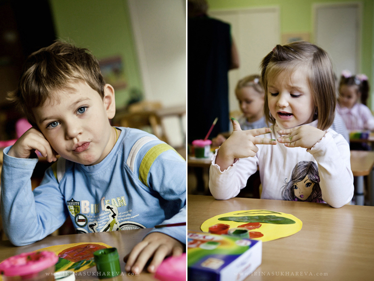 Один день из жизни в детском саду. Часть 1. Рисуем.