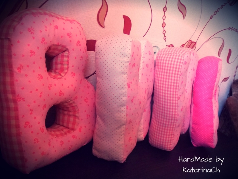 Интерьерные буквы - подушки. Набор №2