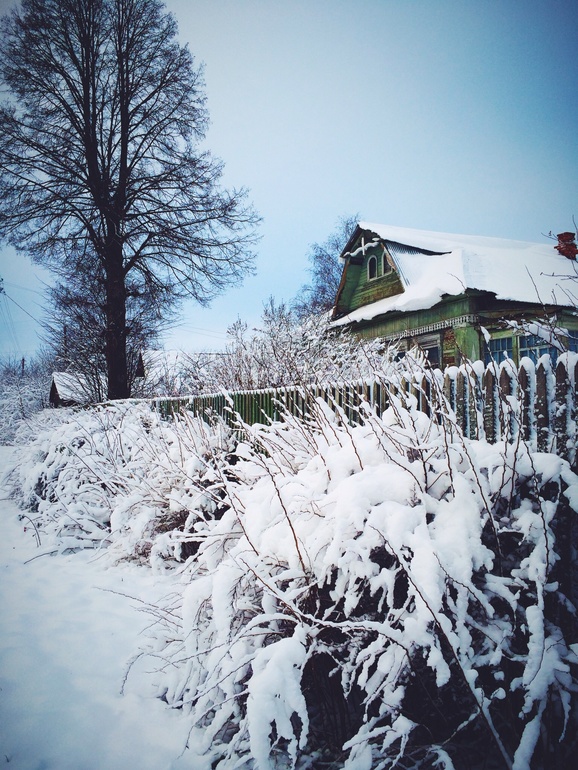 Позавчера был первый снег)