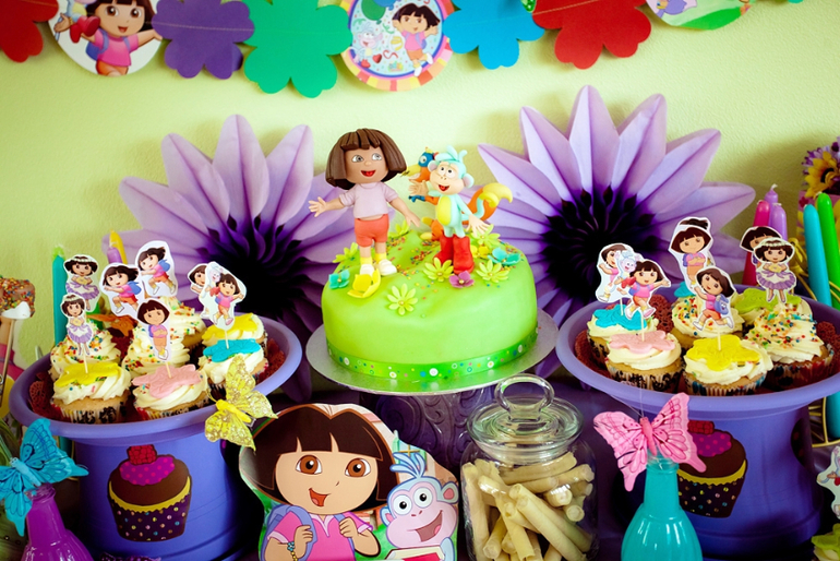 Dora the Explorer candy bar...Сладкий стол Даша — путешественница...