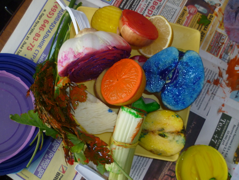 Плодо-овощное рисование или проба пера.