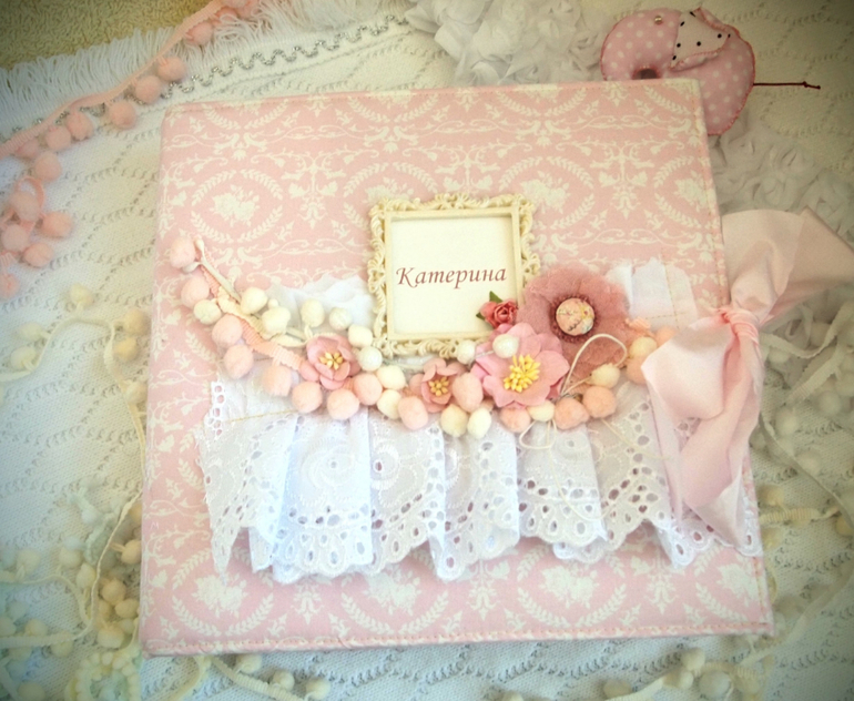 Зефирный альбом для маленькой девчушки Кати