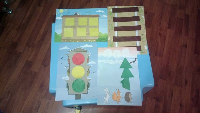 Игры с геометрическими фигурами для самых маленьких.