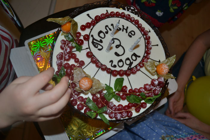 Ягодный тортик с шоколентой