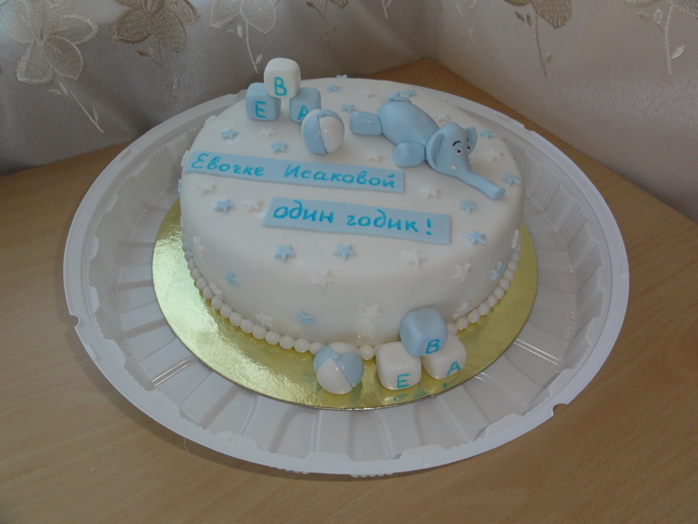 Детский торт со слоником