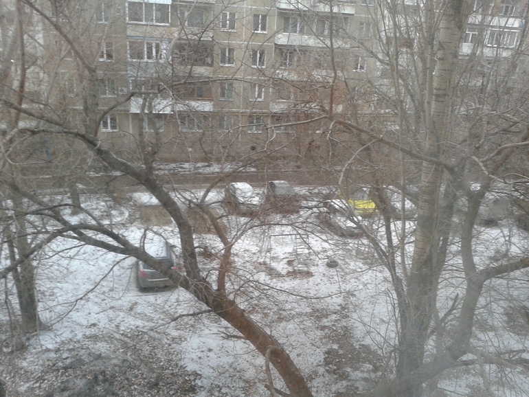 первый снег.