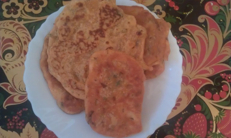 инлийские гороховые оладьи