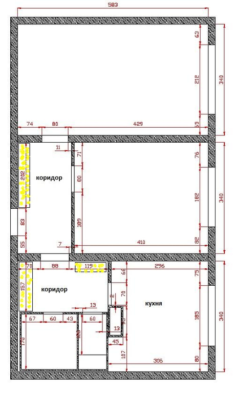 Планы на коридор и прихожую