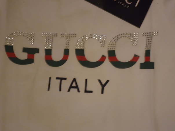 Футболки GUCCI на девочек со стразами