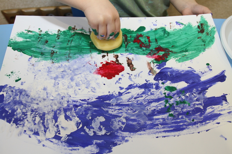 Наше первое занятие в Художке on-line.