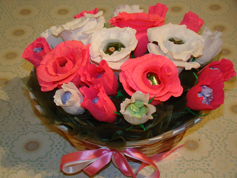 Корзинка роз!Первая попытка.