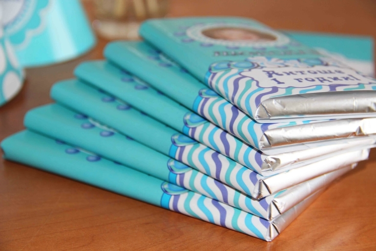 Бирюзовый конфетный набор для мальчика.