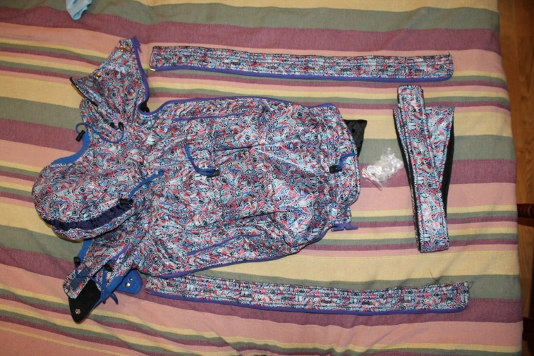 Слинговставка Гусленок Рыбы Индиго синий 70 см, практически новая, 1000р