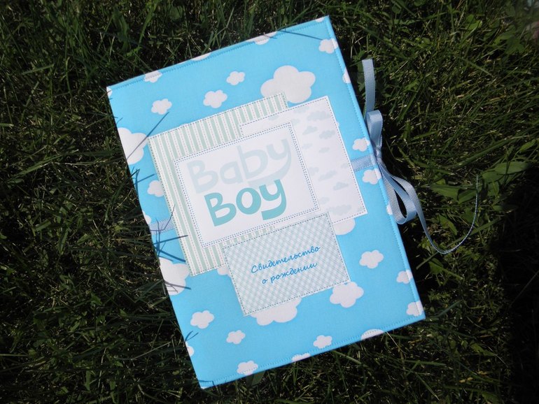 Папка-обложка для свидетельства о рождении 