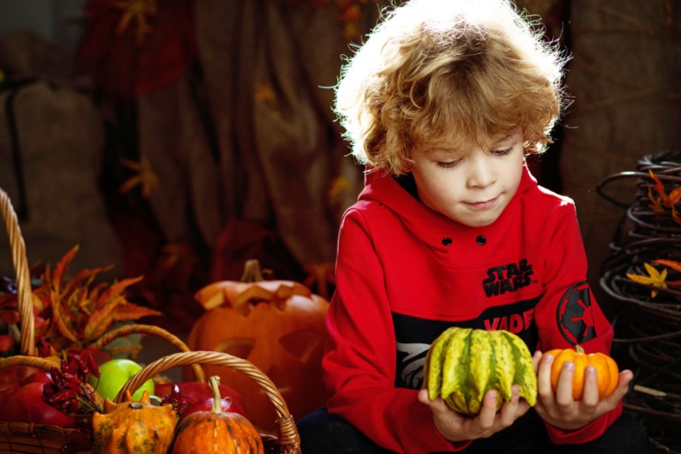 Осенняя фотосъемка в стиле Хеллуин. Фотостудия.