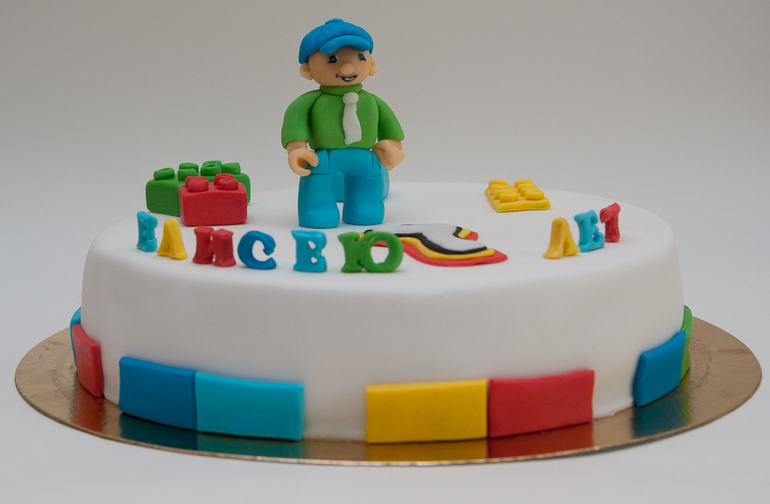 Тортик с аппликацией, Лего и ферма