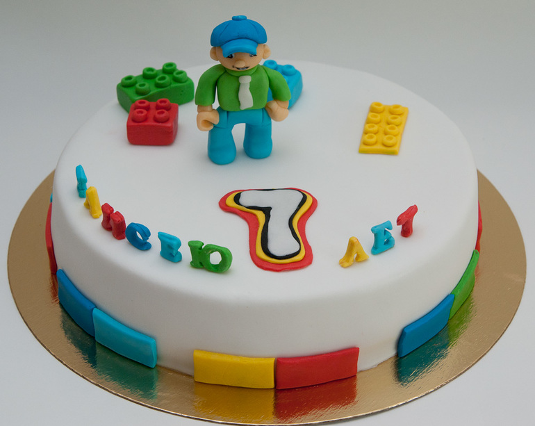 Тортик с аппликацией, Лего и ферма