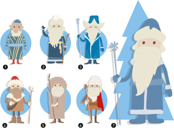 Такие разные дедушки;)