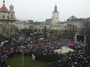 ЛЬВОВ. Митинг за ЕвроСоюз!
