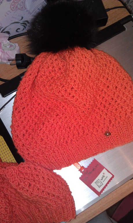 шапочка с шарфиком на заказ