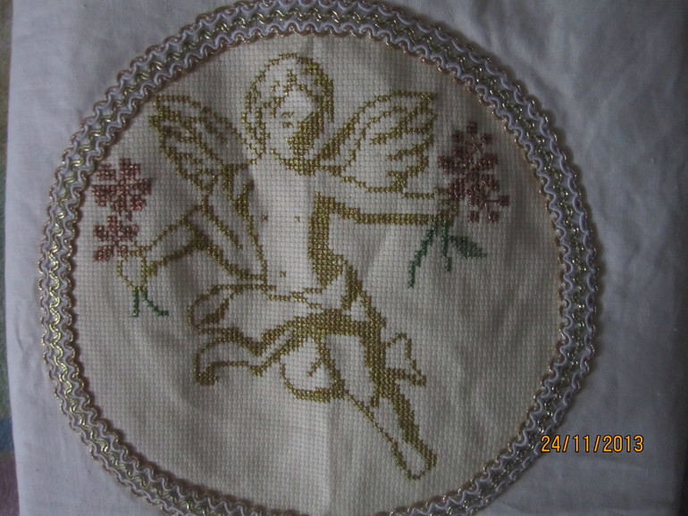 моя вышивка на  крестины для григория