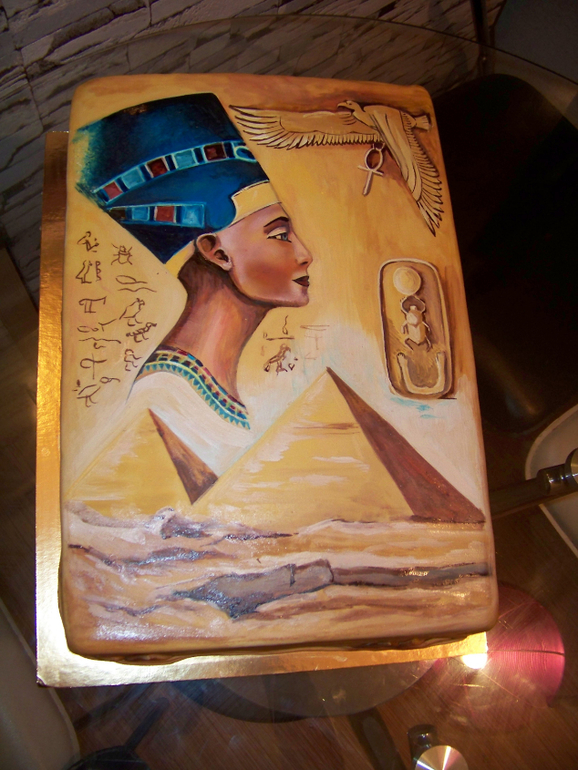 Торт Нифиртити (роспись)