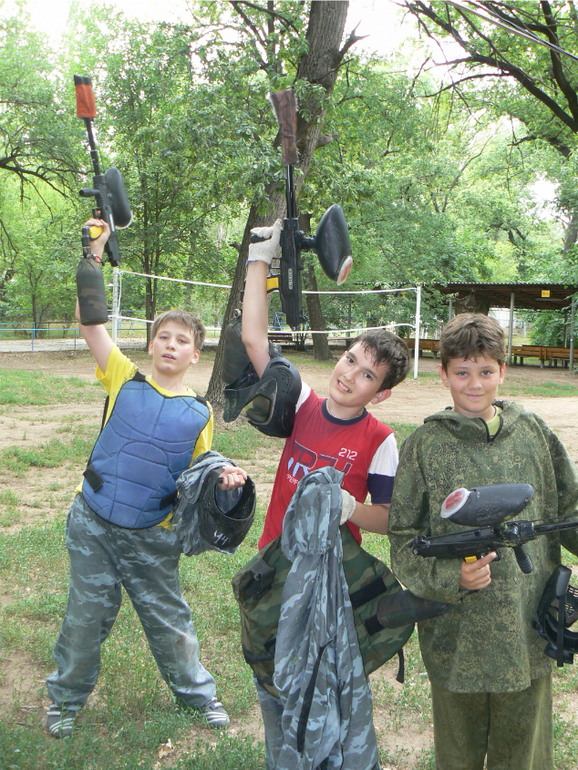 Пейнтбол в подарок сыну))