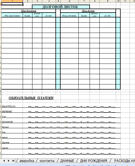 Органайзер для молодой мамочки