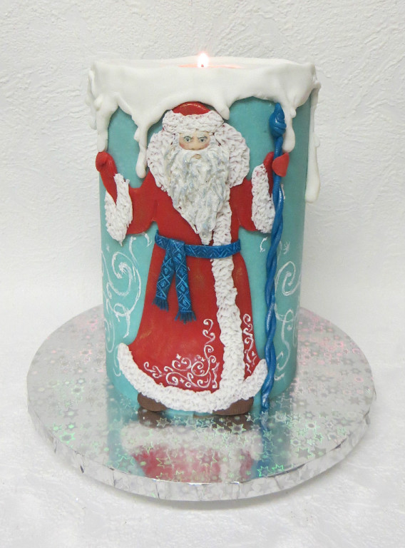 Новогодний торт - свеча.