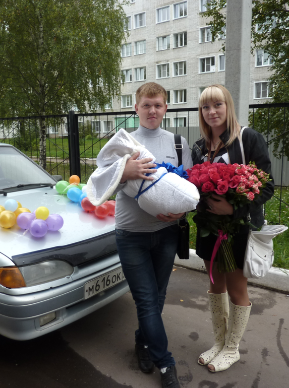 мое чудо у меня на ручках....***