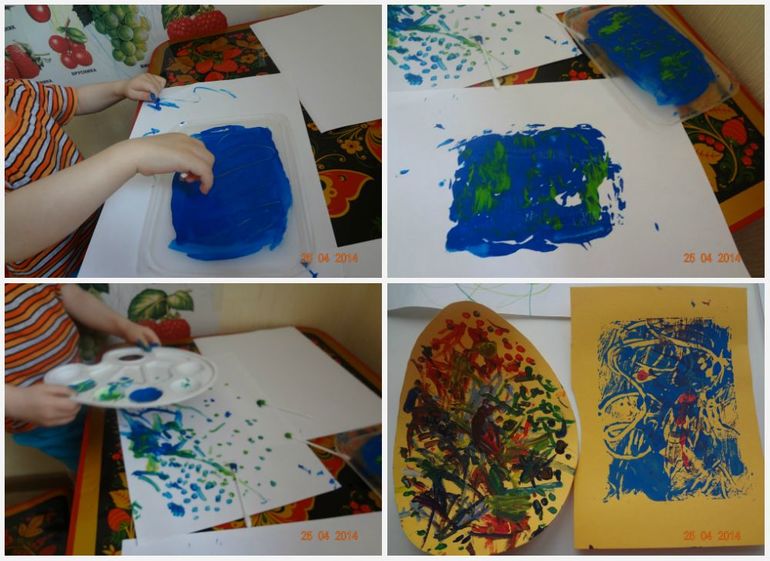 Художка-2. Рисование ватными палочками.