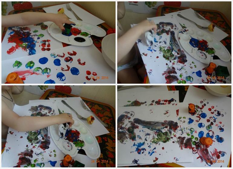 Художка-1. Рисование штампами.